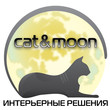 Cat moon black whight 3 cat moon small