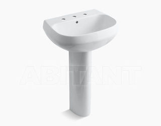 Раковина с пьедесталом Wellworth Kohler 2015 K-2293-8-0