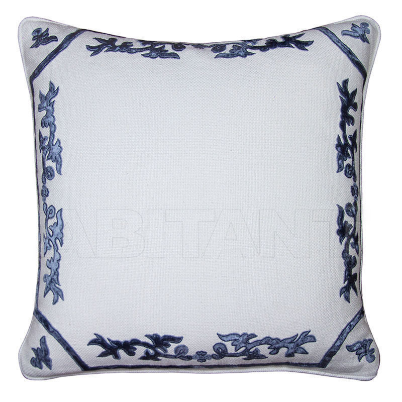 Купить Подушка FLORIAN LARGE SQUARE Ivory/Blue Atelier Textiles Florian Collection E13225LIV