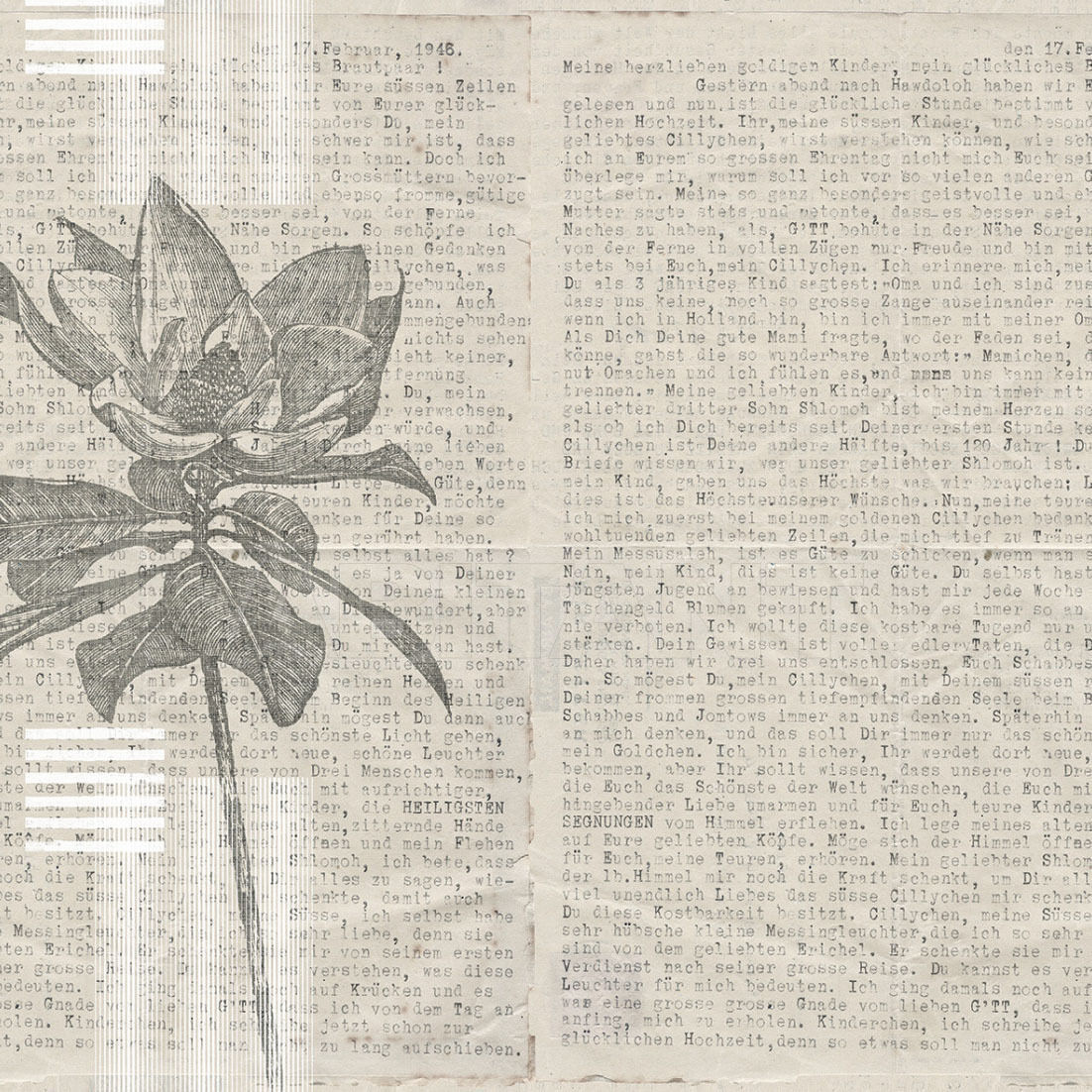 Купить Бумажные обои WORDS AND FLOWERS LondonArt - Grafika S.r.l.  ICON 15 15161 02
