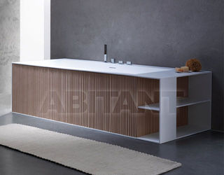 Ванна BluBleu Corian Steel Veer con Pannelli rule
