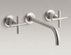 Смеситель настенный Purist Kohler 2015 K-T14414-3-BV Современный / Скандинавский / Модерн