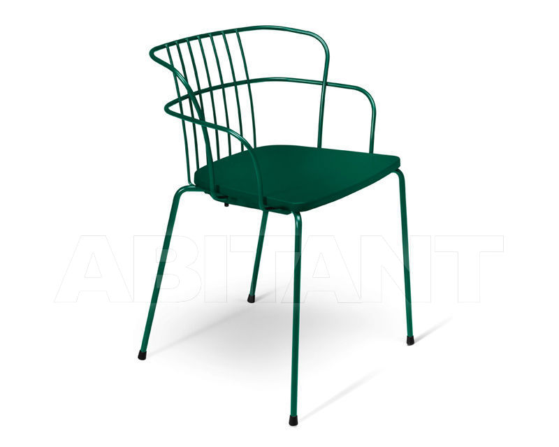 Купить Стул с подлокотниками FLINT Metalmobil News collection 2015 535-A GREEN