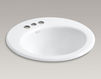 Раковина накладная Radiant Kohler 2015 K-2917-4-47 Современный / Скандинавский / Модерн