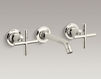 Смеситель настенный Purist Kohler 2015 K-T14413-3-BN Современный / Скандинавский / Модерн