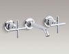 Смеситель настенный Purist Kohler 2015 K-T14413-3-BV Современный / Скандинавский / Модерн