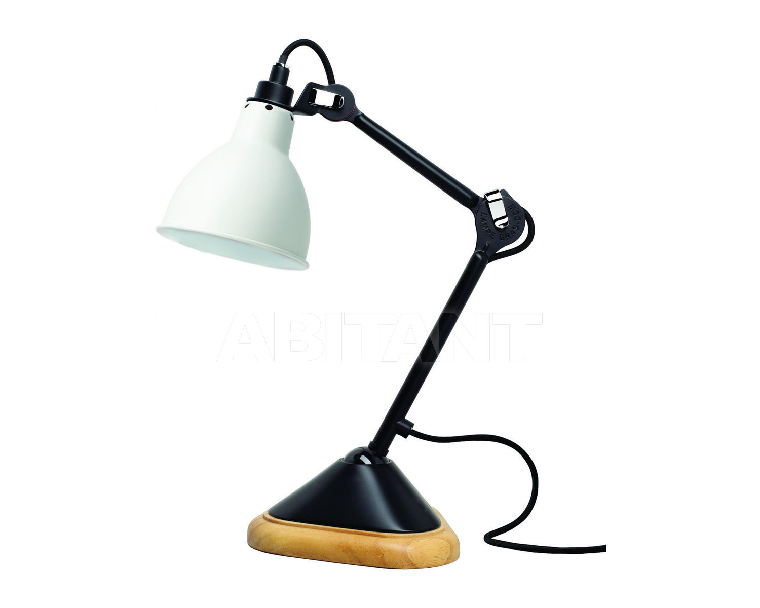 Купить Лампа настольная La Lampe Gras by DCW éditions GRAS LAMPS 207 BL-WH ROUND