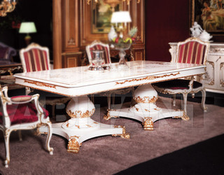 Стол обеденный Cantaluppi Collections 2012 Ermitage white Tavolo