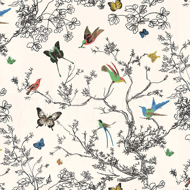 Купить Бумажные обои BIRDS & BUTTERFLIES F. Schumacher & Co. WALLCOVERINGS 2704420