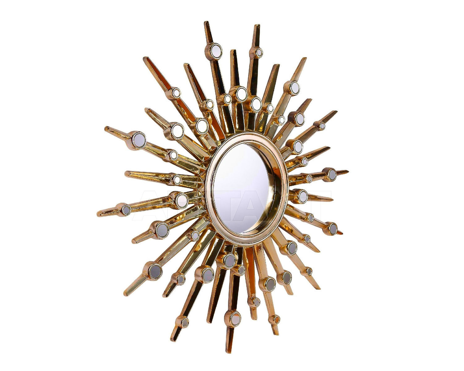 Купить Зеркало настенное Nova Gold Plating Pusha Art Mirror MH176GD