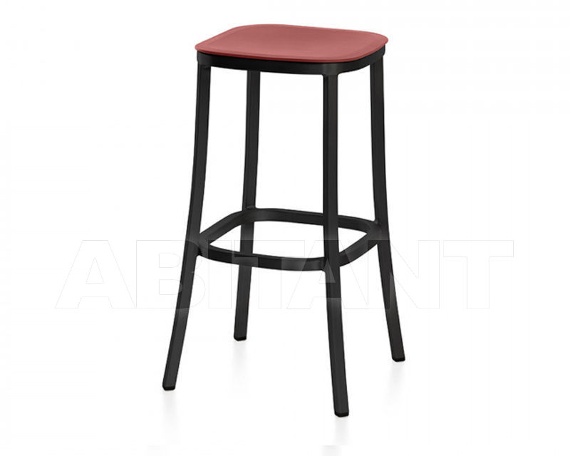 Купить Барный стул Emeco 1 Inch by Jasper Morrison 1 INCH 30 DARK PC OCHRE RED