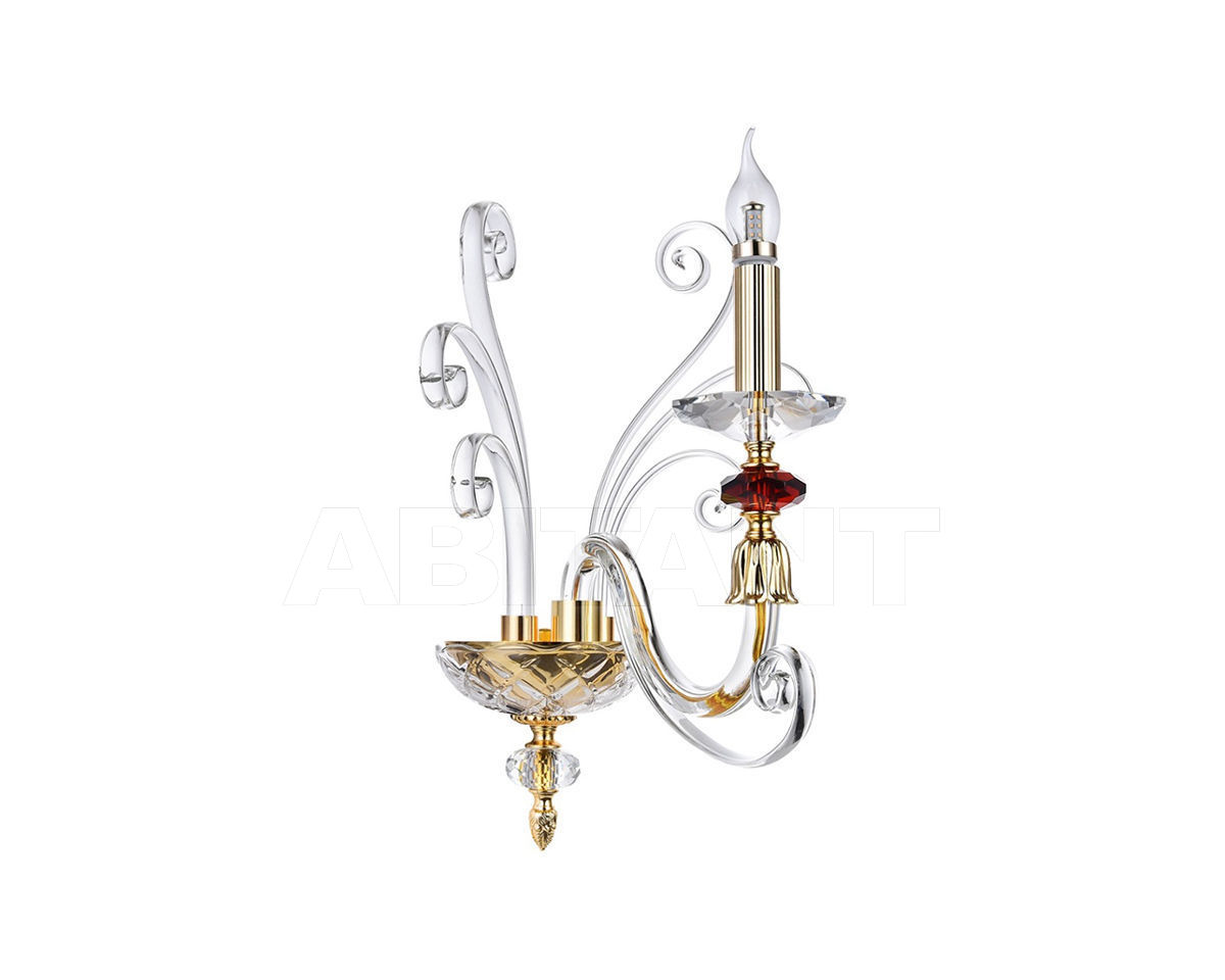 Купить Светильник настенный Crystallux 2018 CATARINA AP1 GOLD/TRANSPARENT-COGNAC