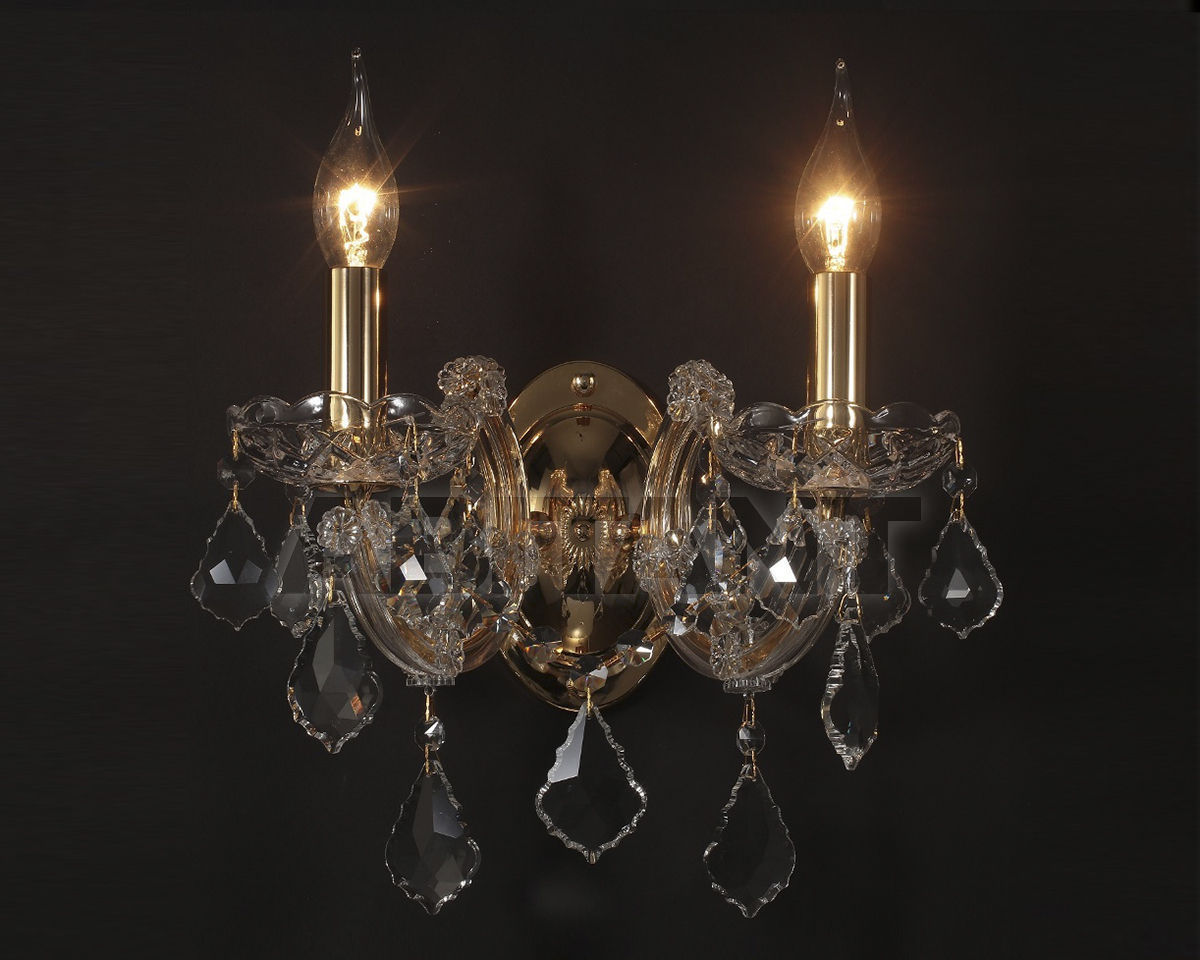 Купить Бра Crystallux 2018 INES AP2 GOLD/TRANSPARENT