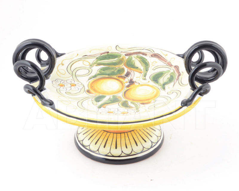 Купить Ваза для фруктов CeramicArte Deruta S.r.l. 2018 Centrotavola con manico a serpe