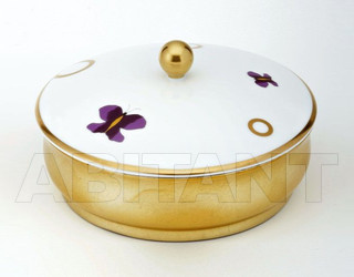 Шкатулка THG Bathroom A7D.4623 Capucine mauve butterfly gold decor
