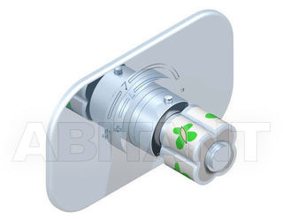 Смеситель термостатический THG Bathroom A7E.5100B Capucine vert décor Platine