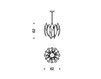 Люстра IDL Export Dolce Vita Luxury Lighting 430/62 Silver Leaf Murano Glass Лофт / Фьюжн / Винтаж / Ретро