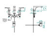 Смеситель для раковины THG Bathroom A6H.151 Profil Lalique clear crystal with lever Современный / Скандинавский / Модерн