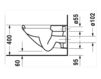 Унитаз подвесной Duravit Caro 019809 00 00 Современный / Скандинавский / Модерн
