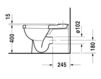 Унитаз напольный Duravit Happy D. 017009 00 00 Современный / Скандинавский / Модерн
