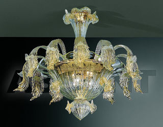 Люстра Lavai lavorazione vetri artistici di Giuliano Statua & C. 2007 239/pl6 trasparente oro