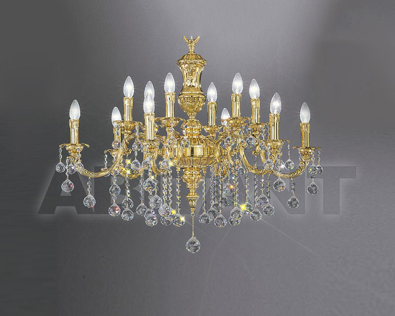 Купить Люстра Asfour Crystal Crystal 2013 CH 39 / 12 / 24 Gold Patina Ball