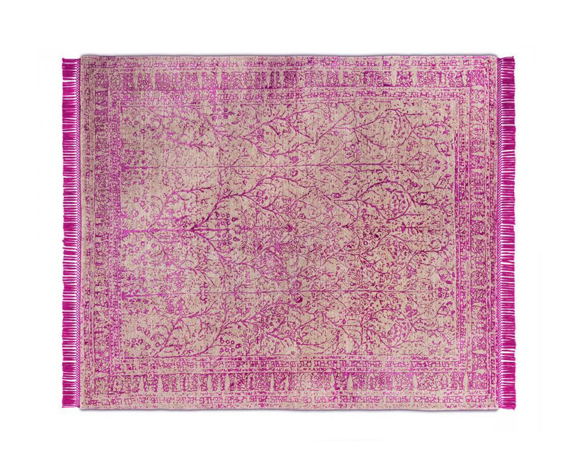 Купить Ковер современный Rug Star Persia/rajasthan Rajasthan No. 15 | EyeCandyPink on NaturalGrey