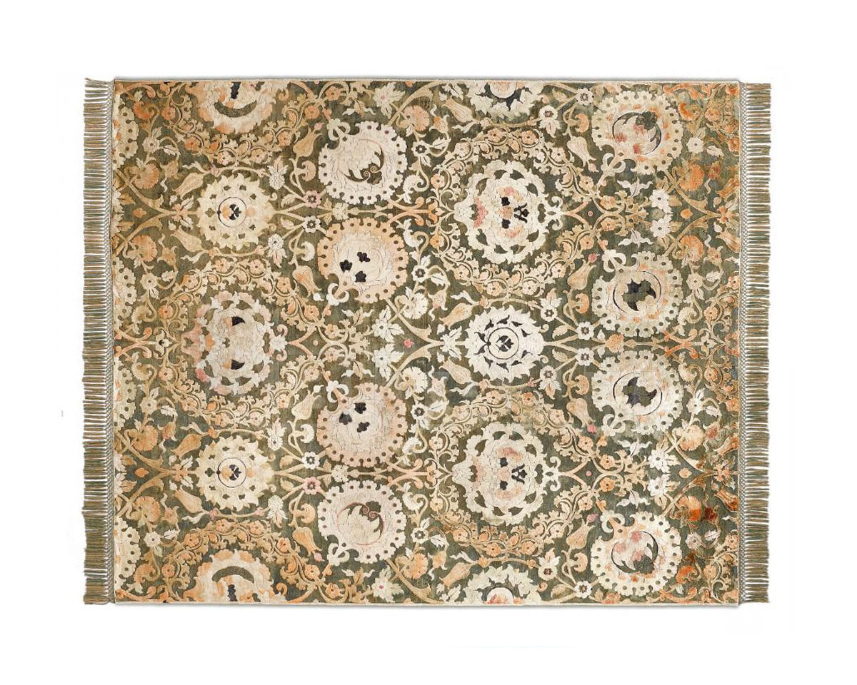 Купить Ковер современный Rug Star Oxidized Belle Époque Ludwig | Green | SilkFringes