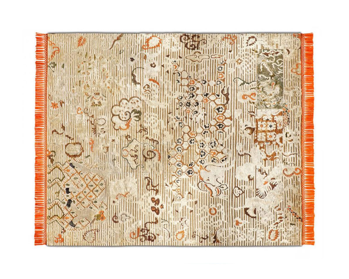 Купить Ковер современный Rug Star Oxidized Ikat Dragon No. 02 | Copper | SilkFringes 