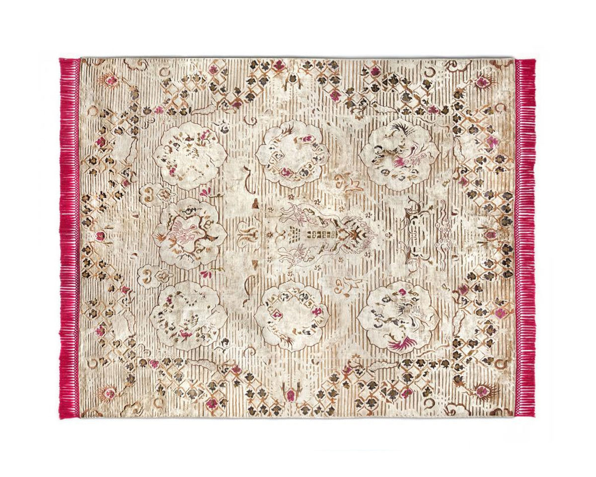 Купить Ковер современный Rug Star Oxidized Ikat Dragon 03 | EyeCandyPink | SilkFringes