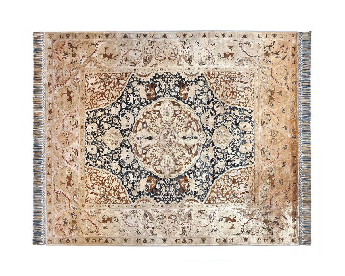 Купить Ковер современный Rug Star Oxidized Hunter No. 01 | MidNightBlue | SilkFringes