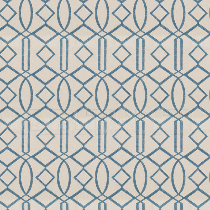 Купить Портьерная, обивочная ткань Egyptian Lattice Ocean Fabricut Isabelle De Borchgrave 4606901