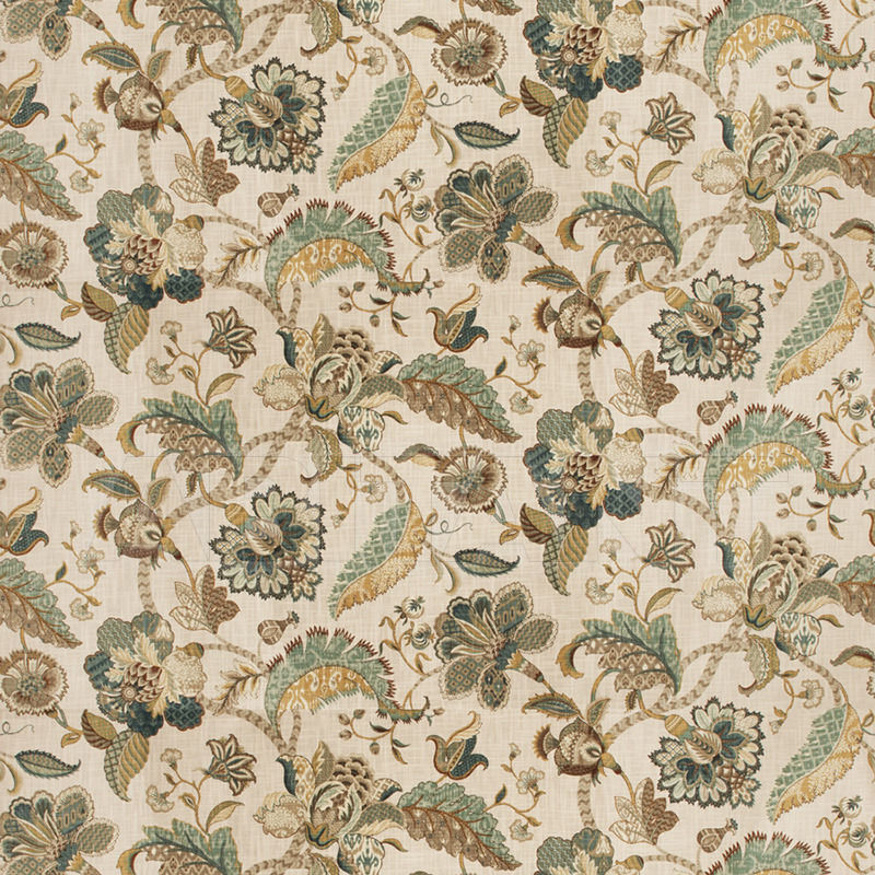 Купить Интерьерная ткань Cleon Floral French Blue Fabricut Vignettes Vol. XIII (7 Books) 5121401