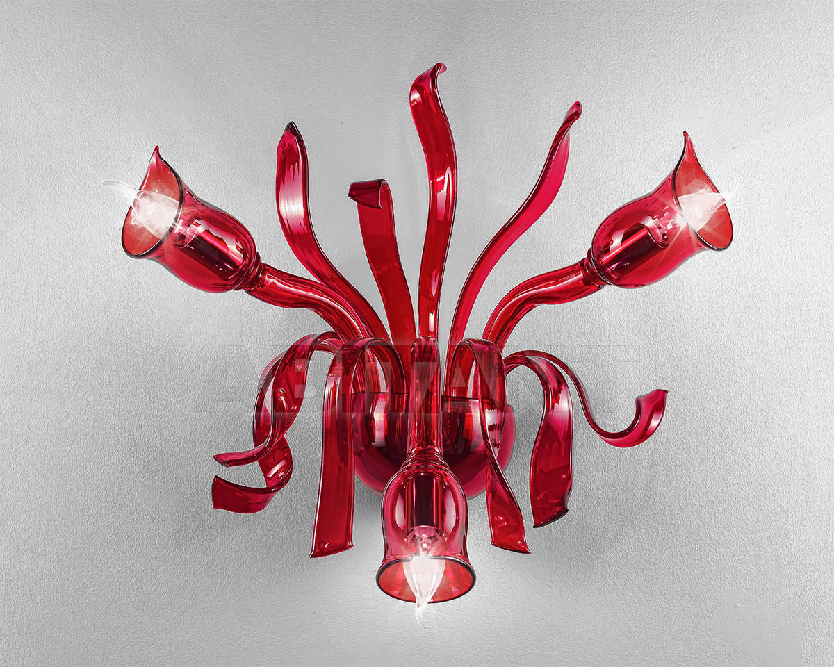 Купить Бра OR Illuminazione s.r.l.  Murano 1020/A2+1 CR ROSSO