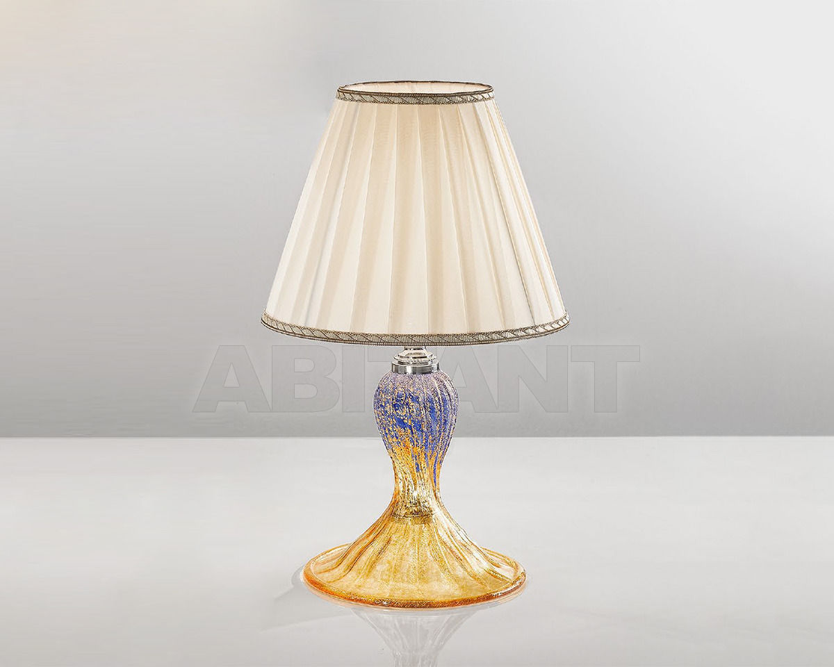 Купить Лампа настольная OR Illuminazione s.r.l.  Murano 1032/LP BLU-AMBRA-ORO