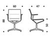 Схема Кресло ICF Office 2015 3694703 C F48 Современный / Скандинавский / Модерн