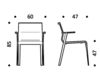 Схема Стул с подлокотниками ICF Office 2015 3696602 B 233 Современный / Скандинавский / Модерн