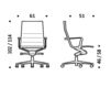 Схема Кресло ICF Office 2015 1943173 F26 Современный / Скандинавский / Модерн