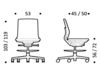 Схема Кресло ICF Office 2015 25900499 98A Современный / Скандинавский / Модерн