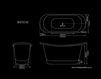 Схема Ванна Brass Bateau Hurlingham Bath Company  2015 Brass Bateau Leather Roll Лофт / Фьюжн / Винтаж / Ретро