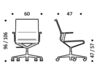 Схема Кресло ICF Office 2015 3695813 F28 Современный / Скандинавский / Модерн