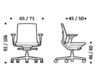 Схема Кресло ICF Office 2015 25966233 30B Современный / Скандинавский / Модерн