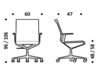 Схема Кресло ICF Office 2015 3693269 901 Современный / Скандинавский / Модерн