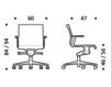 Схема Кресло ICF Office 2015 3693273 F28 Современный / Скандинавский / Модерн