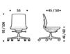Схема Кресло ICF Office 2015 25930299 972 Современный / Скандинавский / Модерн