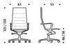 Схема Кресло ICF Office 2015 1943273 F28 Современный / Скандинавский / Модерн
