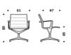 Схема Кресло ICF Office 2015 1963083 F28 Современный / Скандинавский / Модерн