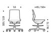 Схема Кресло ICF Office 2015 25930499 98A Современный / Скандинавский / Модерн