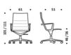 Схема Кресло ICF Office 2015 1943163 F28 Современный / Скандинавский / Модерн