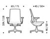 Схема Кресло ICF Office 2015 26036399 98A Современный / Скандинавский / Модерн